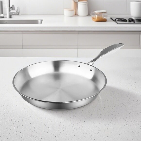 SOGA 26cm Stainless Steel Fry Pan